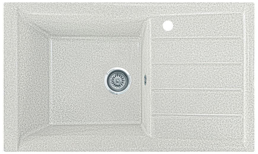 Мийка кухонна, гранітна, прямокутна, Valetti Model 25N, Terra (тепла сіра), 780х500 мм VAL-25N-TER фото