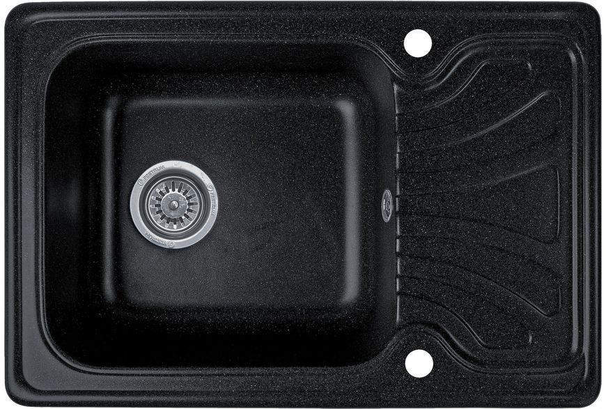 Мойка кухонная, прямоугольная, гранитная, Valetti Model 10N, Anthracite (черная), 640&times;440 мм VAL-10N-ANT фото