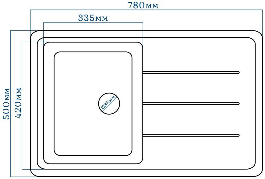 Комплект кухонної мийки Valetti 24N Terra (тера) &mdash; мийка + змішувач + сифон