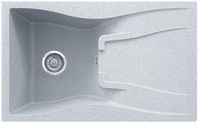 Мойка кухонная, гранитная, прямоугольная, Valetti Model 54N, Silver (серая), 790х500 мм VAL-54N-SIL фото