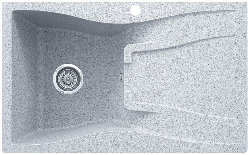 Мийка кухонна, гранітна, прямокутна, Valetti Model 54N, Silver (сіра), 790х500 мм VAL-54N-SIL фото