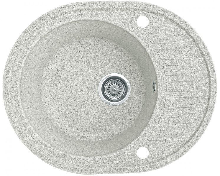 Кухонная мойка камення, овальная, EcoLine 23N, 610х495 мм, терра (теплая серая) EL-23N-TER фото