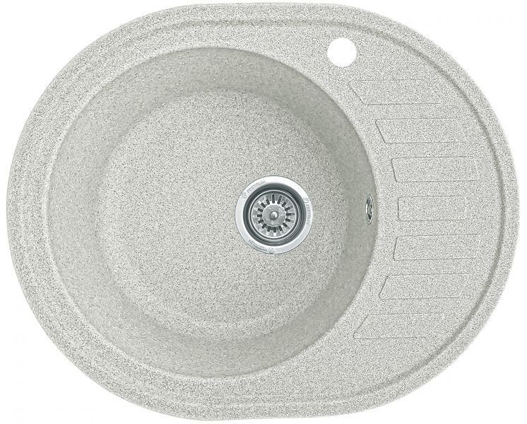 Кухонная мойка камення, овальная, EcoLine 23N, 610х495 мм, терра (теплая серая) EL-23N-TER фото