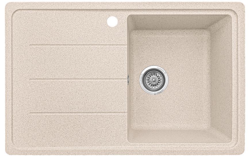 Кухонная мойка каменная, прямоугольная, EcoLine 24N, 780х500 мм, бежевая EL-24N-SAH фото