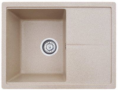 Мойка кухонная, прямоугольная, гранитная Valetti Model 75N, Sahara (бежевая), 580х445 мм VAL-75N-SAH фото