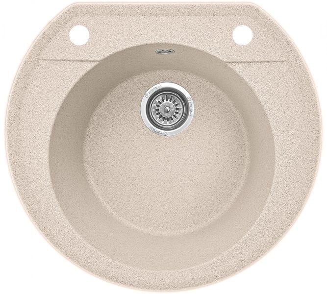 Мойка кухонная, гранитная, круглая Valetti Model 31N Sahara (бежевая), 530х490 мм VAL-31N-SAH фото