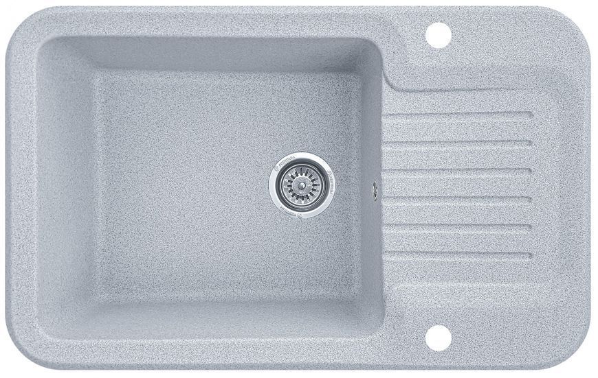 Мойка кухонная, прямоугольная, гранитная, Valetti Model 55N, Silver (серая), 810х510 мм VAL-55N-SIL фото