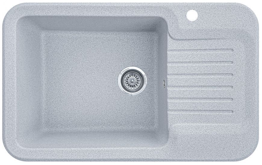 Мойка кухонная, прямоугольная, гранитная, Valetti Model 55N, Silver (серая), 810х510 мм VAL-55N-SIL фото