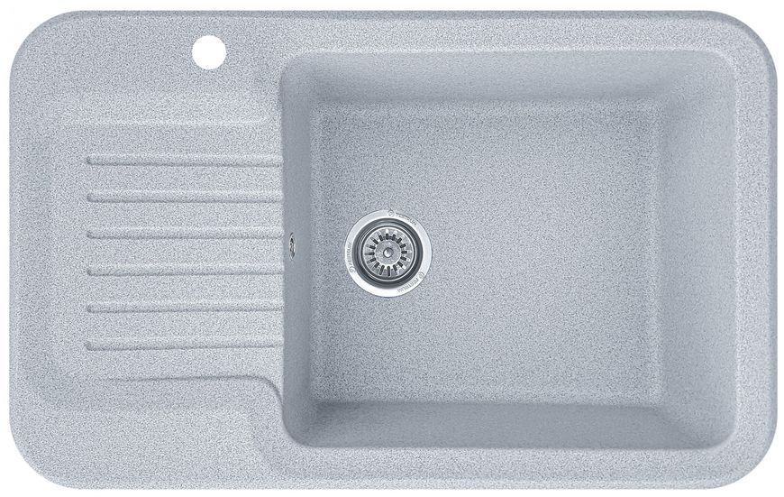 Мойка кухонная, прямоугольная, гранитная, Valetti Model 55N, Silver (серая), 810х510 мм VAL-55N-SIL фото
