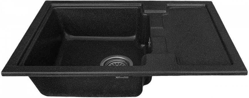 Мойка кухонная, гранитная, прямоугольная, Valetti Model 78N, Anthracite (черная), 625х425 мм VAL-78N-ANT фото