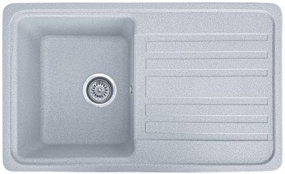 Мойка кухонная, гранитная, прямоугольная, Valetti Model 17N, Silver (серая), 760х460 мм VAL-17N-SIL фото