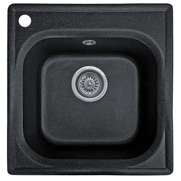 Мийка кухонна Valetti Model 1N, колір Anthracite (графіт), граніт, 430&times;440 мм VAL-1N-ANT фото
