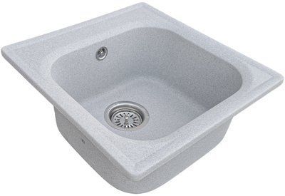 Мийка кухонна Valetti Model 1N, колір Silver (світло-сіра), граніт, 430&times;440 мм VAL-1N-SIL фото