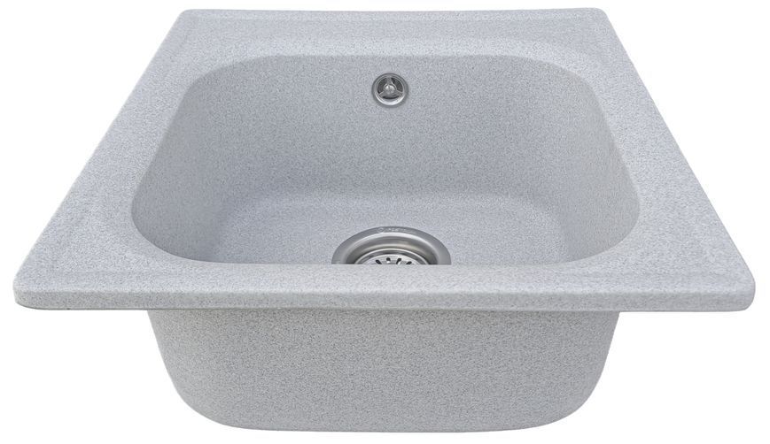 Мойка кухонная Valetti Model 1N, цвет Silver (светло-серая), гранит, 430&times;440 мм VAL-1N-SIL фото