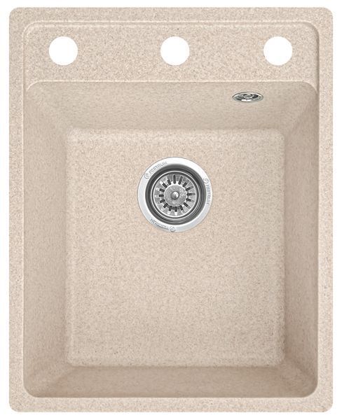 Мойка кухонная, гранитная, квадратная, Valetti Model 85N, Sahara (бежевая), 410х510 мм VAL-85N-SAH фото