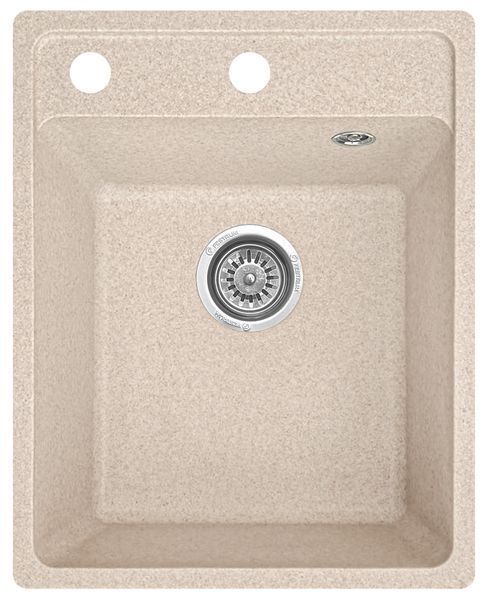 Мойка кухонная, гранитная, квадратная, Valetti Model 85N, Sahara (бежевая), 410х510 мм VAL-85N-SAH фото