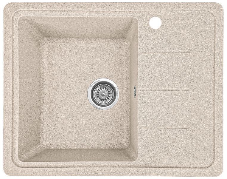Кухонна мийка, кам'яна, прямокутна, EcoLIne 28N, 620х500 мм, бежева EL-28N-SAH фото