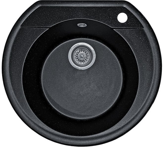 Комплект кухонної мийки Valetti 31N Anthracite (чорна) &mdash; мийка + змішувач + сифон