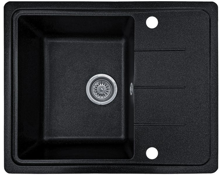 Мийка кухонна Valetti 28N Anthracite зі змішувачем в чорному кольорі