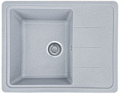 Кухонная мойка, каменная, прямоугольная, EcoLIne 28N, 620х500 мм, серая EL-28N-SIL фото