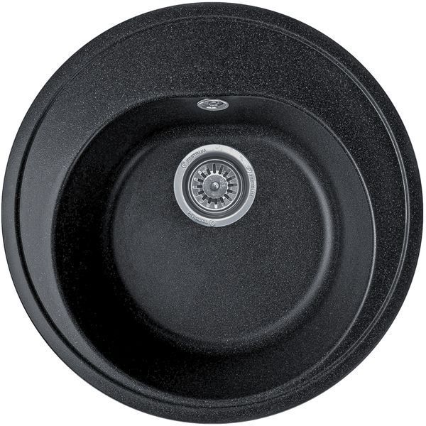 Комплект кухонной мойки Valetti 5N Anthracite (черная) &mdash; мойка + смеситель + сифон