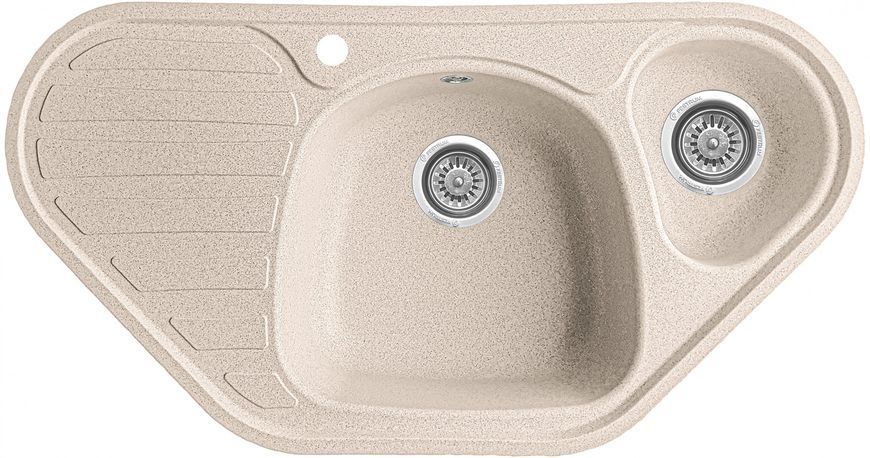 Мийка кухонна, гранітна, асиметрична, Valetti Model 20N, Sahara (бежева), 950х500 мм VAL-20N-SAH фото