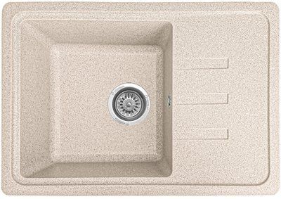 Мийка кухонна, гранітна, прямокутна, Valetti Model 35N, Sahara (бежева), 620х435 мм VAL-35N-SAH фото