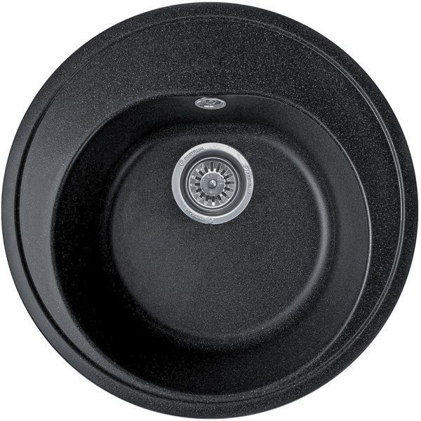 Мойка кухонная, круглая, Valetti Model 5N, Anthracite (черная), гранит, 510&times;510 мм VAL-5N-ANT фото