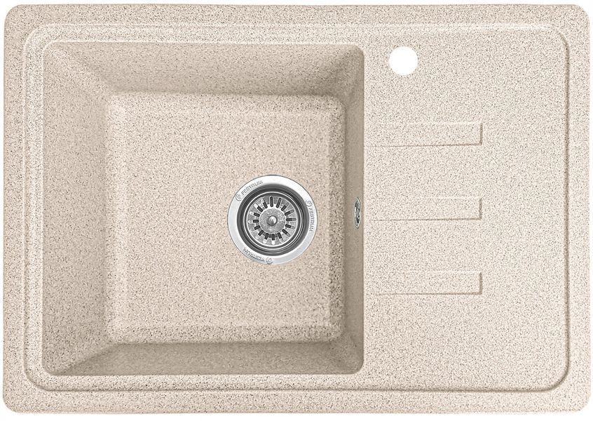 Мойка кухонная, гранитная, прямоугольная, Valetti Model 35N, Sahara (бежевая), 620х435 мм VAL-35N-SAH фото
