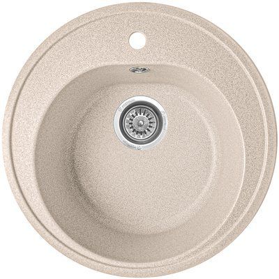 Мийка кухонна, круглая, Valetti Model 5S, Sahara (бежева), граніт, 510&times;510 мм VAL-5S-SAH фото