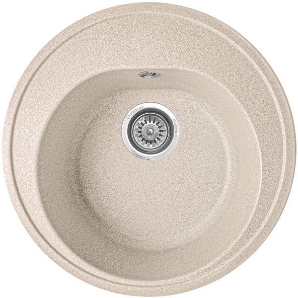 Мойка кухонная, круглая, Valetti Model 5N, Sahara (бежевая), гранит, 510&times;510 мм VAL-5N-SAH фото