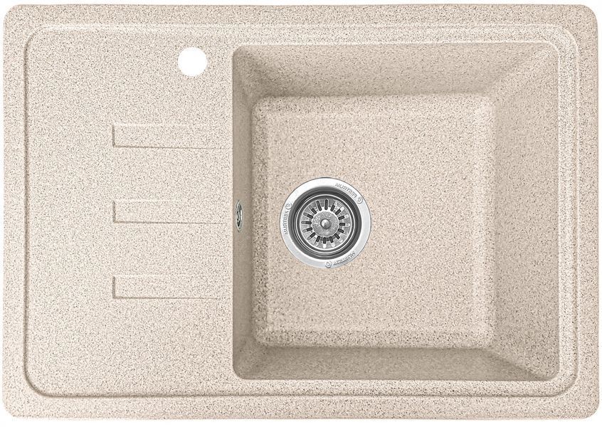Кухонная мойка, каменная, прямоугольная, EcoLine 35N, 620х435 мм, бежевая EL-35N-SAH фото