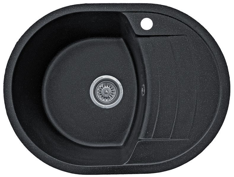 Мийка кухонна Valetti 32N Anthracite із гнучким змішувачем в чорному кольорі