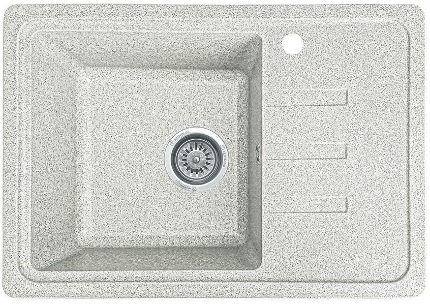 Мийка кухонна, гранітна, прямокутна, Valetti Model 35N, Terra (тепла сіра), 620х435 мм VAL-35N-TER фото