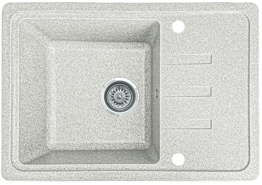 Мийка кухонна, гранітна, прямокутна, Valetti Model 35N, Terra (тепла сіра), 620х435 мм VAL-35N-TER фото