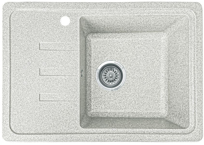 Мийка кухонна, гранітна, прямокутна, Valetti Model 35N, Terra (тепла сіра), 620х435 мм VAL-35N-TER фото
