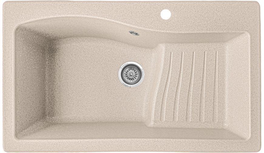 Мийка кухонна, прямокутна, гранітна, Valetti Model 22N, Sahara (бежева), 860х500 мм VAL-22N-SAH фото