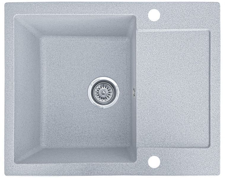 Мойка кухонная, гранитная, прямоугольная, Valetti Model 26N, Silver (серая), 620х500 мм VAL-26N-SIL фото