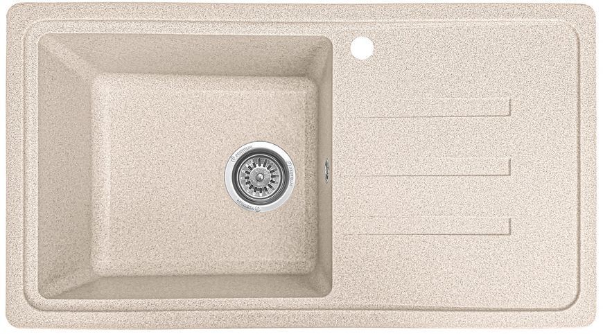 Мийка кухонна, гранітна, прямокутна, Valetti Model 36N, Sahara (бежева), 780х435 мм VAL-36N-SAH фото