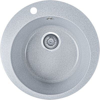 Мийка кухонна, кругла, гранітна Valetti Model 7S, Silver (світло-сіра), &Oslash;500 мм VAL-7S-SIL фото