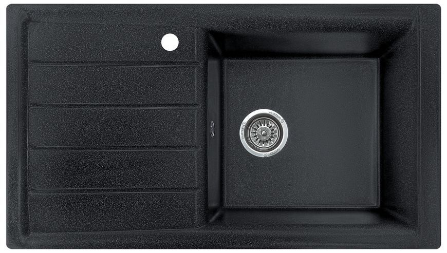 Мойка кухонная, гранитная, прямоугольная, Valetti Model 19N, Anthracite (черная), 840х495 мм VAL-19N-ANT фото