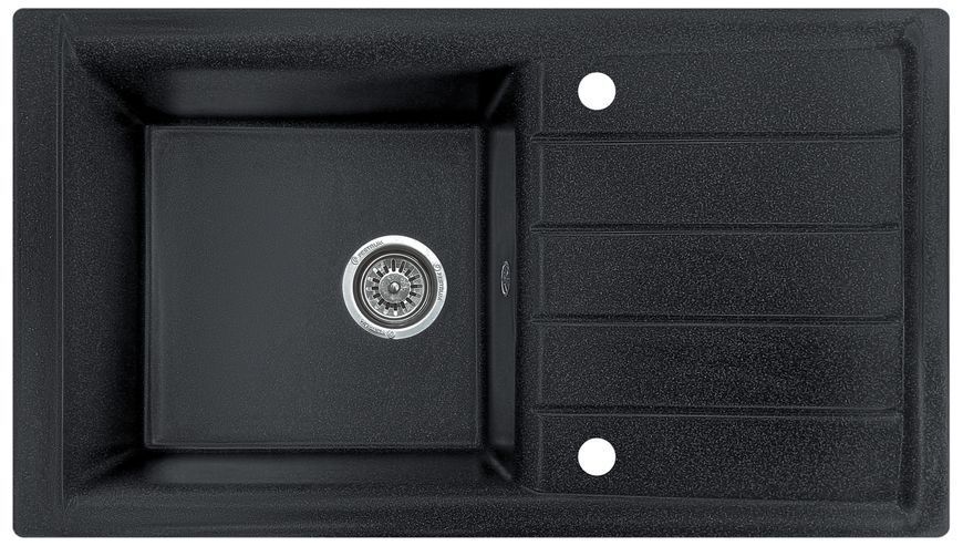 Мойка кухонная, гранитная, прямоугольная, Valetti Model 19N, Anthracite (черная), 840х495 мм VAL-19N-ANT фото