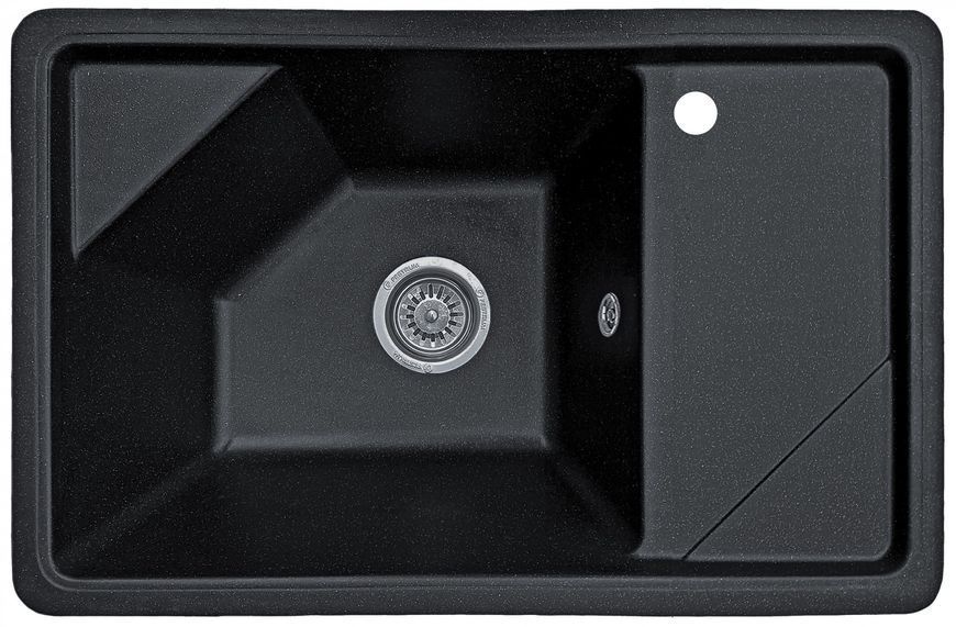 Мойка кухонная, гранитная, прямоугольная, Valetti Model 64N, Anthracite (черная), 720х465 мм VAL-64N-ANT фото