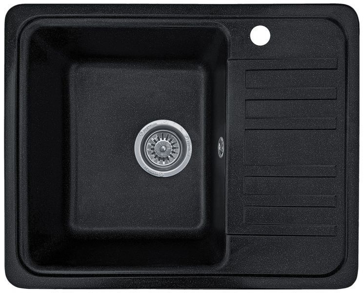 Мойка кухонная, прямоугольная, гранитная, Valetti Model 9N, Anthracite (черная), 570&times;460 мм VAL-9N-ANT фото
