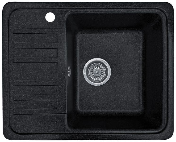 Мойка кухонная, прямоугольная, гранитная, Valetti Model 9N, Anthracite (черная), 570&times;460 мм VAL-9N-ANT фото