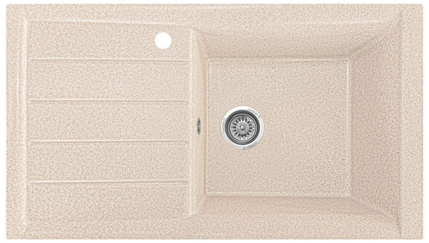 Мойка кухонная, гранитная, прямоугольная, Valetti Model 19N, Sahara (бежевая), 840х495 мм VAL-19N-SAH фото
