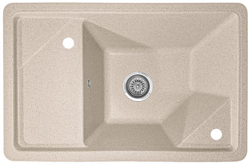 Мойка кухонная, гранитная, прямоугольная, Valetti Model 64N, Sahara (бежевая), 720х465 мм VAL-64N-SAH фото