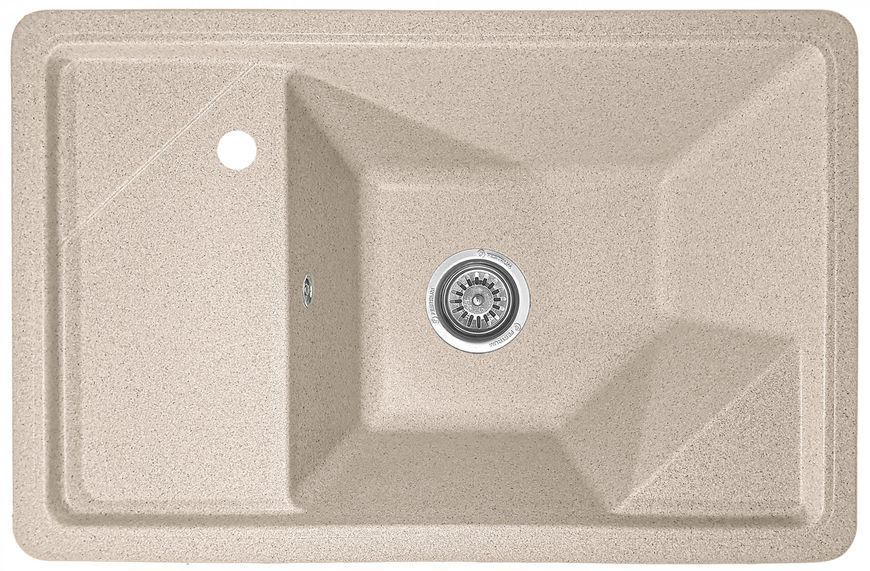 Мойка кухонная, гранитная, прямоугольная, Valetti Model 64N, Sahara (бежевая), 720х465 мм VAL-64N-SAH фото