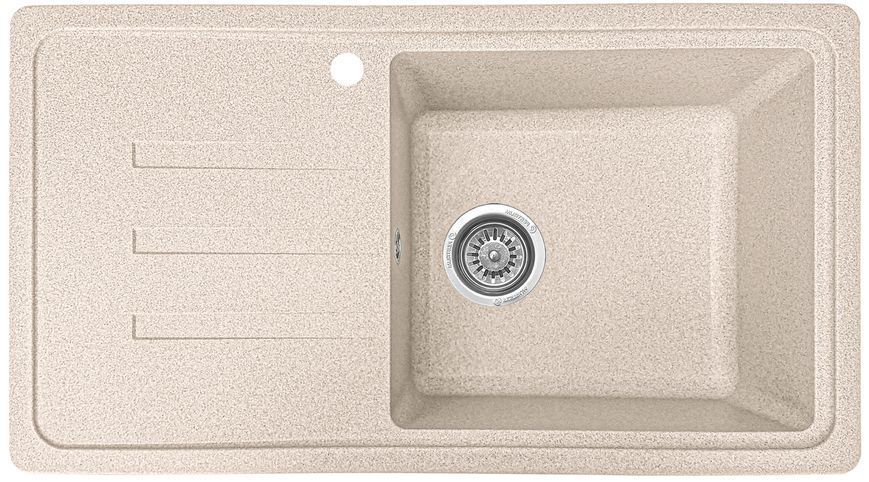 Мойка кухонная, гранитная Valetti 36N 780х435мм бежевая + смеситель