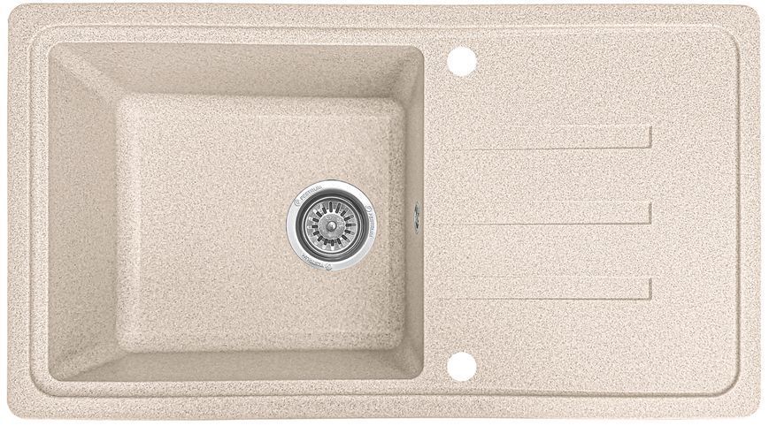 Мойка кухонная, гранитная Valetti 36N 780х435мм бежевая + смеситель